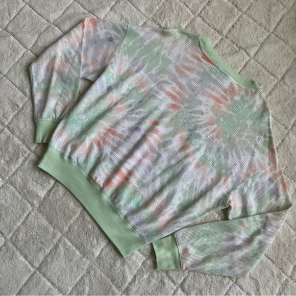 Victoria's Secret PINK | Tie Dye Mesh Long Sleeve Shirt | Size Extra Small - Picture 3 of 13